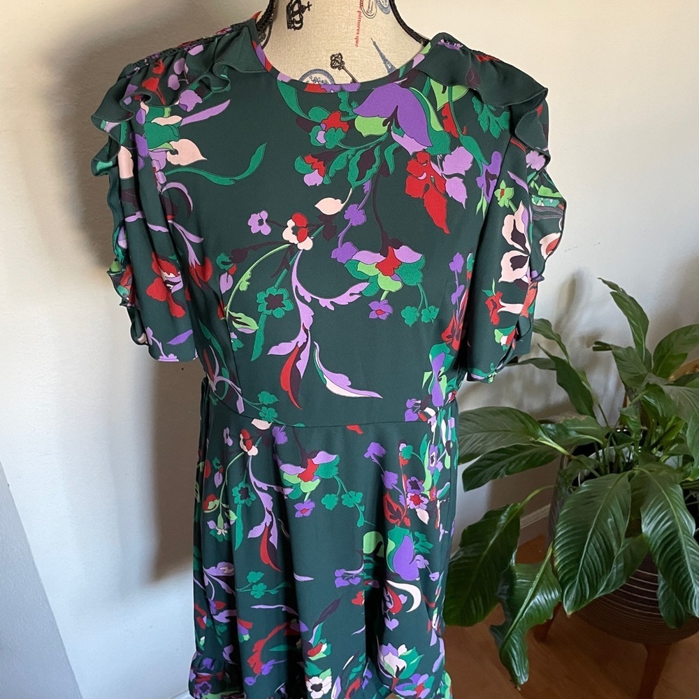 NWT - Kate Spade Pinegrove Fleur Nouveau Smocked Dress Size 8 - Picture 11 of 14